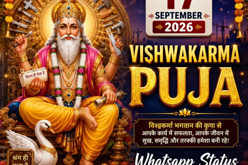 17 September Vishwakarma Puja 2026 Whatsapp Status Video