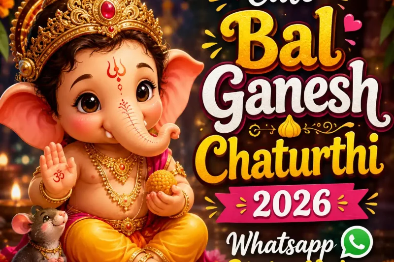 Cute Bal Ganesh Chaturthi 2026 Whatsapp Status Video