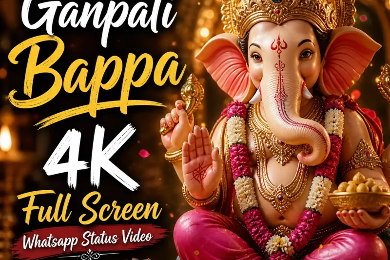 Ganpati Bappa 4K Full Screen Whatsapp Status Video