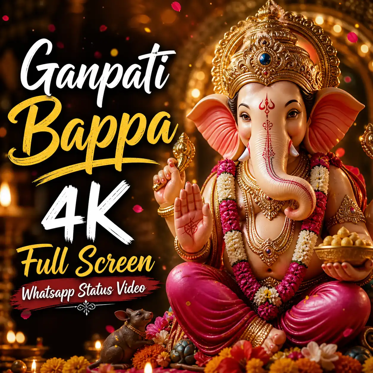 Ganpati Bappa 4K Full Screen Whatsapp Status Video