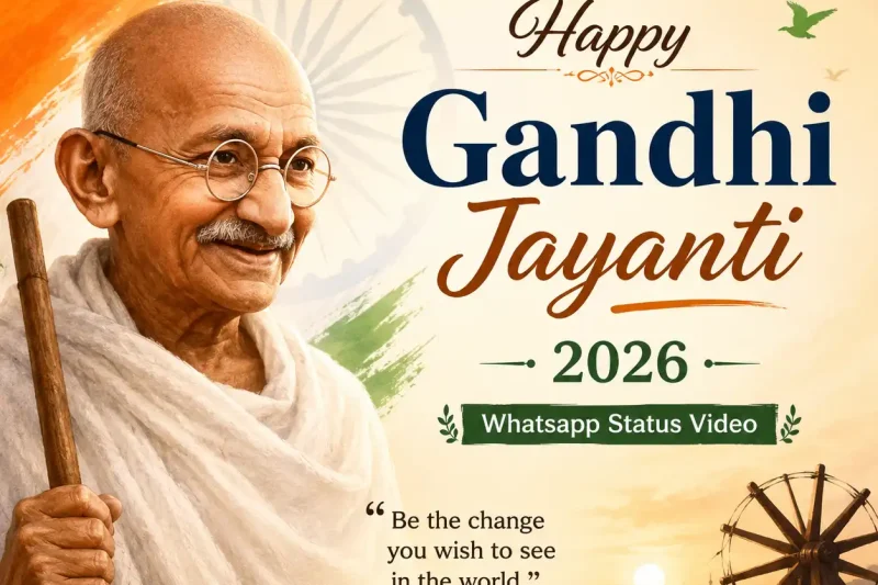 Happy Gandhi Jayanti 2026 Whatsapp Status Video