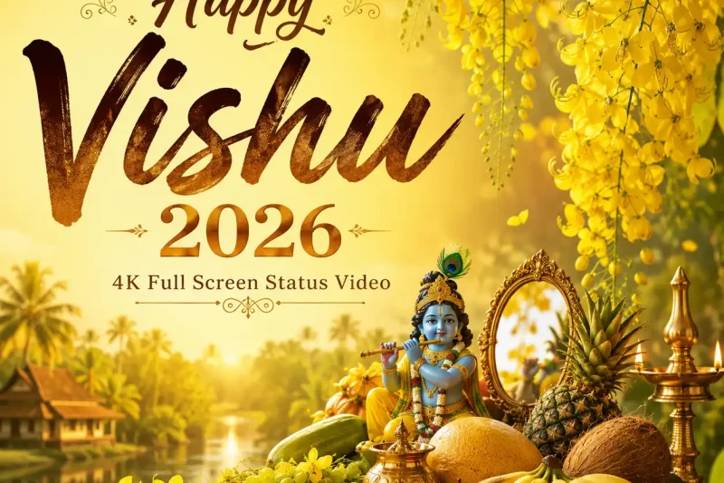 Happy Vishu 2026 4K Full Screen Status Video