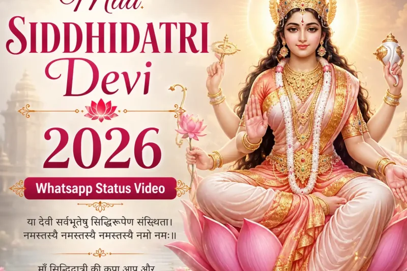 Maa Siddhidatri Devi 2026 Whatsapp Status Video