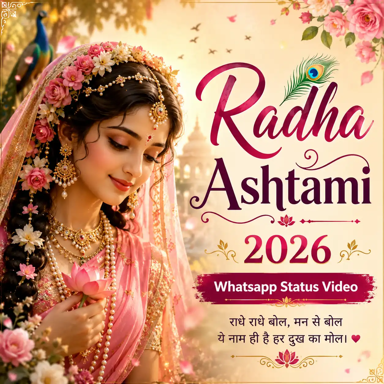Radha Ashtami 2026 Whatsapp Status Video