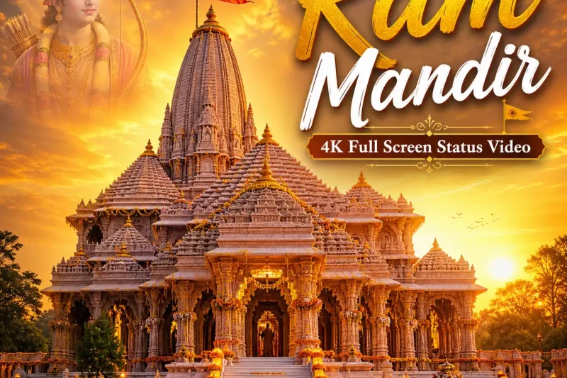 Shree Ram Mandir 4K Full Screen Status Video