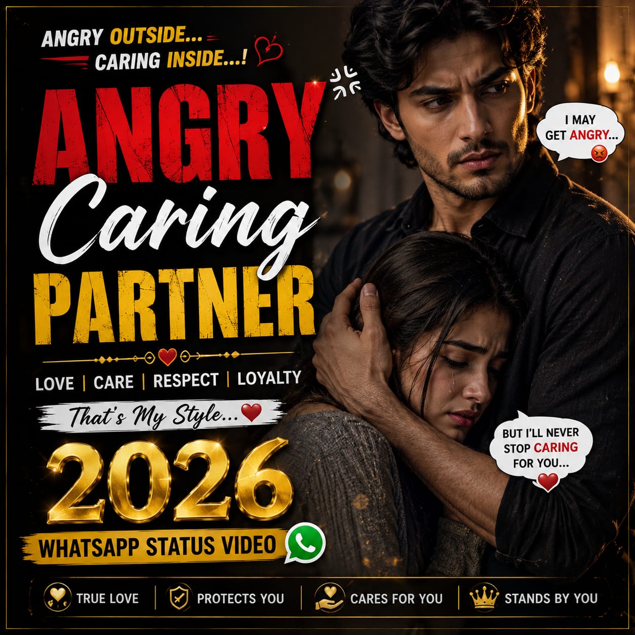 Angry Caring Partner 2026 Whatsapp Status Video