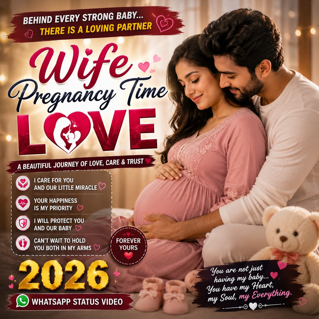 Wife Pregnancy Time Love 2026 Whatsapp Status Video