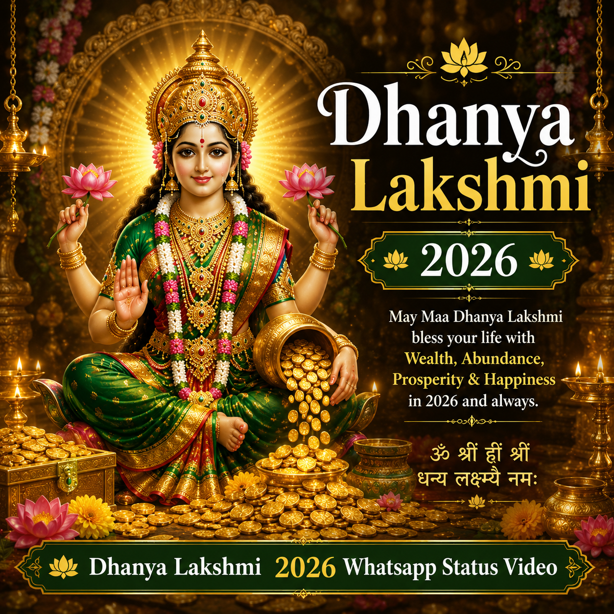 Dhanya Lakshmi 2026 Whatsapp Status Video