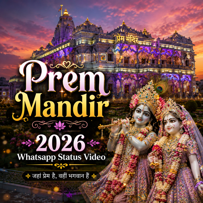 Prem Mandir 2026 Whatsapp Status Video
