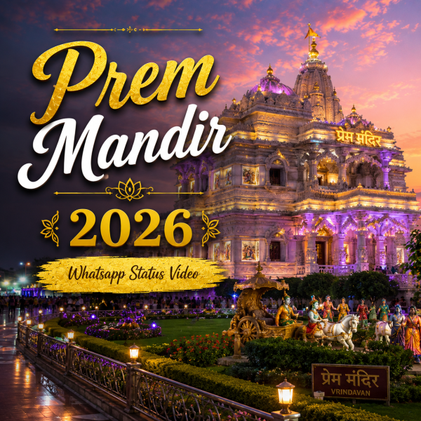 Prem Mandir 2026 Whatsapp Status Video